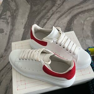 Alexander McQueen White and Red Women's Sneakers